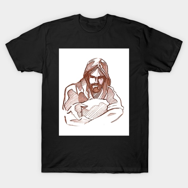 Jesus Christ Good Shepherd T-Shirt by bernardojbp